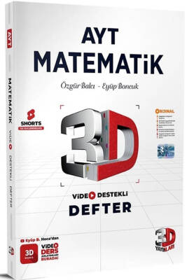 2024-2025 3D Yayınları AYT 3D MATEMATIK VİDEO DESTEKLİ DEFTER - 1