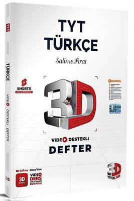 2024-2025 3D Yayınları TYT 3D TURKCE VİDEO DESTEKLİ DEFTER - 1