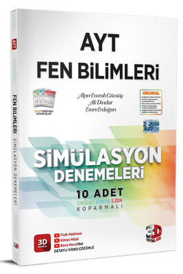 2024-2025 3D Yayınları AYT 3D Simülasyon Fen Bilimleri Denemeleri - 1