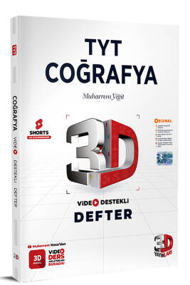 2024-2025 3D Yayınları TYT 3D COGRAFYA VİDEO DESTEKLİ DEFTER - 1