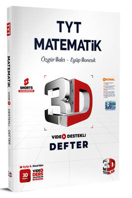 2024-2025 3D Yayınları TYT 3D MATEMATIK VİDEO DESTEKLİ DEFTER - 1