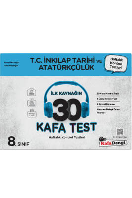 2024-2025 Kafa Dengi Yayınları 8. Sınıf İnkılap Tarihi 30 Kafa Test( Haftalık Kontrol Testleri + Sarmal Deneme) - 1