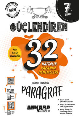 2024-2025 ANKARA YAYINCILIK 7.SINIF PARAGRAF 32 HAFTALIK GÜÇLENDİREN KAZANIM DENEMELERİ - 1