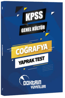 2024-2025 Doktrin Yayınları KPSS COĞRAFYA YAPRAK TEST - 1