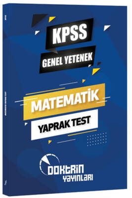 2024-2025 Doktrin Yayınları KPSS MATEMATİK YAPRAK TEST - 1