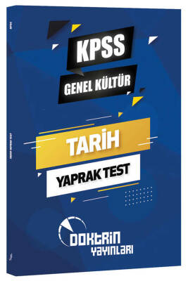 2024-2025 Doktrin Yayınları KPSS TARİH YAPRAK TEST - 1