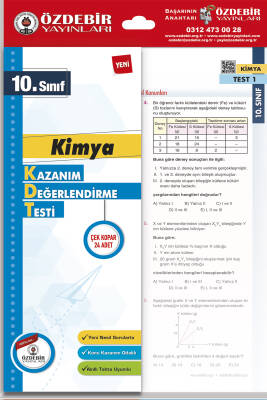 2024-2025 ÖZDEBİR YAYINLARI 10. SINIF KAZANIM DEĞERLENDİRME YAPRAK TEST KİMYA - 1