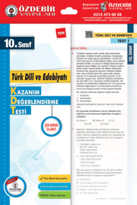 2024-2025 ÖZDEBİR YAYINLARI 10. SINIF KAZANIM DEĞERLENDİRME YAPRAK TEST TÜRK DİLİ VE EDEBİYATI - 1