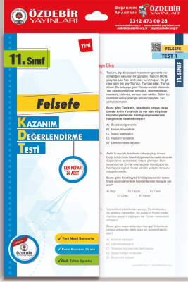  2024-2025 ÖZDEBİR YAYINLARI 11. SINIF KAZANIM DEĞ.TEST FELSEFE - 1