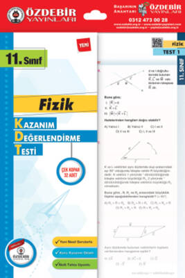  2024-2025 ÖZDEBİR YAYINLARI 11. SINIF KAZANIM DEĞ.TEST FİZİK - 1