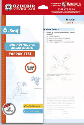 2024-2025 ÖZDEBİR YAYINLARI 6. SINIF YAPRAK TEST DİN KÜLT. VE AHL. BİLG. - 1