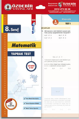 2024-2025 ÖZDEBİR YAYINLARI 8. SINIF YAPRAK TEST MATEMATİK - 1