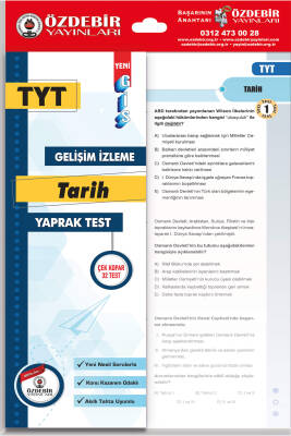  2024-2025 ÖZDEBİR YAYINLARI TYT / TARİH GİS YAPRAK TEST - 1