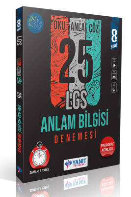 2024-2025 YANIT YAYINLARI 8. SINIF ANLAM BİLGİSİ 25 DENEME - 1