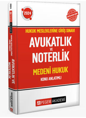 2024 Hukuk Mesleklerine Giriş Sınavı Avukatlık Noterlik Hakimlik ve Savcılık Medeni Hukuk Konu Anlat - 1