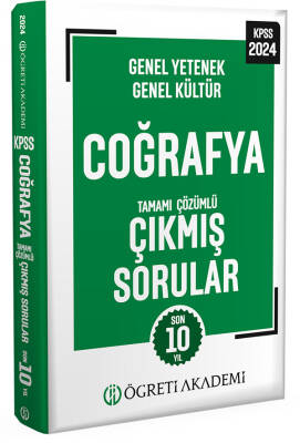 2024 KPSS Genel Yetenek Genel Kültür Coğrafya Tamamı Çözümlü Çıkmış Sorular (Roman Boy) - 1