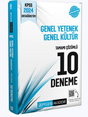 2024 KPSS Genel Yetenek Genel Kültür Ortaöğretim Tamamı Çözümlü 10 Deneme - 1