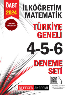 2024 KPSS ÖABT İlköğretim Matematik Tamamı Çözümlü Türkiye Geneli 4-5-6 (3'lü Deneme Seti) - 1