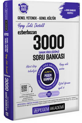 2025 KPSS Genel Yetenek Genel Kültür Ezberbozan 3000 Tamamı Çözümlü Soru Bankası - 1