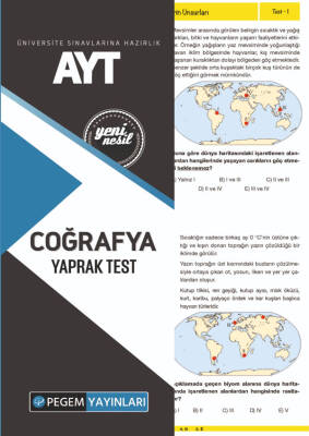 AYT COĞRAFYA YAPRAK TEST - 1