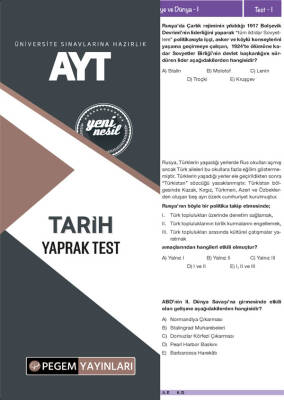 AYT TARİH YAPRAK TEST - 1