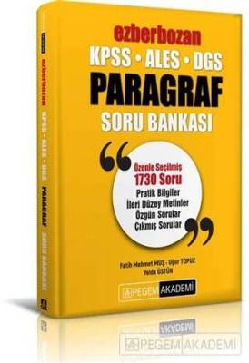 Ezberbozan KPSS ALES DGS Paragraf Soru Bankası - 1