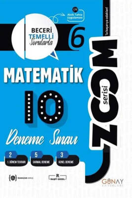 2024-2025 Günay Yayınları 6.sınıf Matematik 10'lu Branş Denemeler - 1