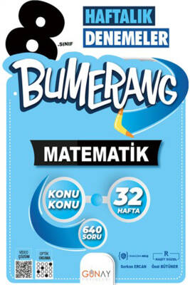 2024-2025 Günay Yayınları LGS Bumerang 32 Haftalık Matematik Denemeleri - 1