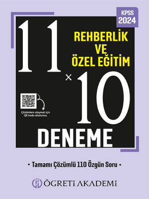 ÖĞRETİ AKADEMİ 2024 KPSS Eğitim Bilimleri 11X10 Rehberlik ve Özel Eğitim Deneme - 1