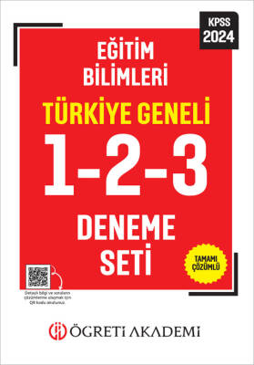 Öğreti Akademi 2024 KPSS Eğitim Bilimleri Tamamı Çözümlü Türkiye Geneli 1-2-3 (3'lü Deneme Seti) - 1