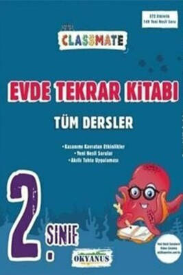 Okyanus Yayıncılık 2. Sınıf Classmate Tüm Dersler Evde Tekrar Kitabı - 1