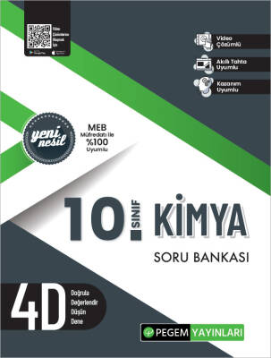 Pegem 10. Sınıf Kimya Soru Bankası - 1