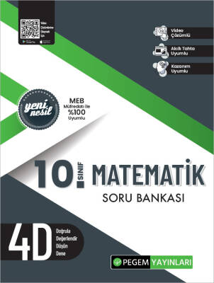 Pegem 10. Sınıf Matematik Soru Bankası - 1