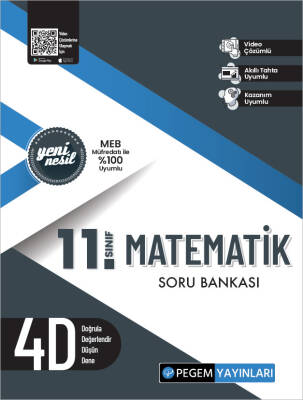 Pegem 11. Sınıf Matematik Soru Bankası - 1