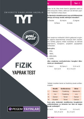 TYT Fizik Yaprak Test - 1