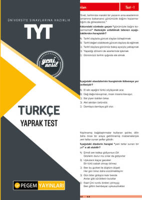 TYT TÜRKÇE YAPRAK TEST - 1